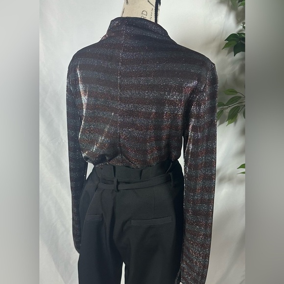 Nine West Mint Green Striped Blouse - Picture 4 of 12